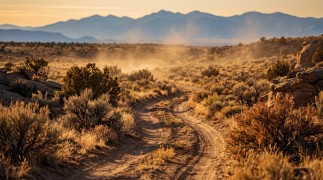 The road to the mountains