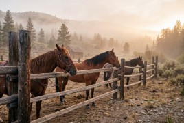 Horses at the corral
