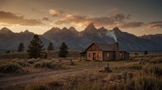 Homestead at dusk