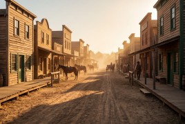 Main street at golden hour
