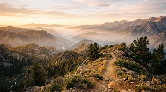 Three valleys at dawn